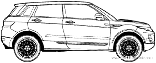 Range Rover Evoque XL (2015) - Рендж Ровер - чертежи, габариты, рисунки автомобиля