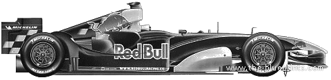 Red Bull Cosworth RB1 F1 GP (2005) - Разные автомобили - чертежи, габариты, рисунки автомобиля