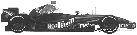 Red Bull Renault RB3 F1 GP (2007) - Рено - чертежи, габариты, рисунки автомобиля