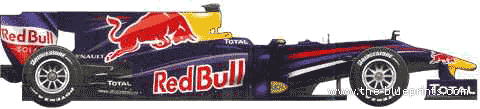 Red Bull Renault RB6 F1 GP (2010) - Разные автомобили - чертежи, габариты, рисунки автомобиля