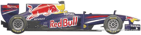 Red Bull Renault RB7 F1 GP (2011) - Разные автомобили - чертежи, габариты, рисунки автомобиля
