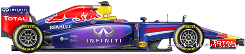 Red Bull Renault RDB10 F1 GP (2014) - Разные автомобили - чертежи, габариты, рисунки автомобиля