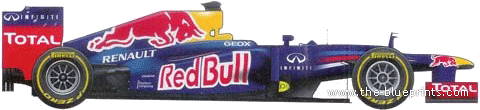 Red Bull Renault RDB8 F1 GP (2012) - Разные автомобили - чертежи, габариты, рисунки автомобиля
