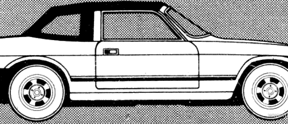 Reliant Scimitar GTC (1981) - Релиант - чертежи, габариты, рисунки автомобиля