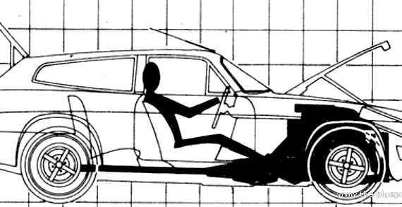 Reliant Scimitar GTE (1970) - Разные автомобили - чертежи, габариты, рисунки автомобиля