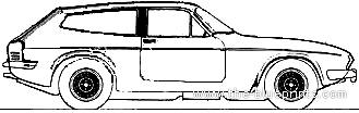 Reliant Scimitar GTE SE5 (1973) - Релиант - чертежи, габариты, рисунки автомобиля
