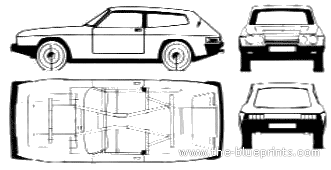 Reliant Scimitar GTE SE6 - Релиант - чертежи, габариты, рисунки автомобиля