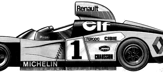 Renault-Alpine A442B Le Mans (1978) - Рено - чертежи, габариты, рисунки автомобиля