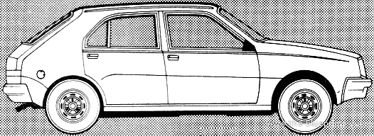 Renault 14 TL (1980) - Рено - чертежи, габариты, рисунки автомобиля