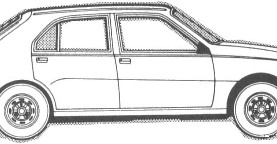 Renault 14 TS - Рено - чертежи, габариты, рисунки автомобиля