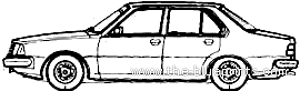 Renault 18GTL - Рено - чертежи, габариты, рисунки автомобиля