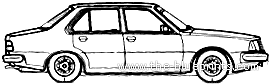 Renault 18 GTL - Рено - чертежи, габариты, рисунки автомобиля