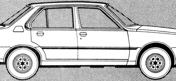 Renault 18 GTS (1979) - Рено - чертежи, габариты, рисунки автомобиля