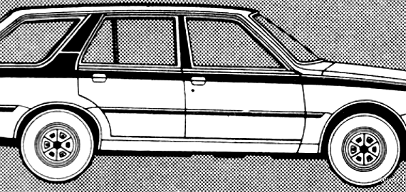Renault 18 TS Break (1980) - Рено - чертежи, габариты, рисунки автомобиля