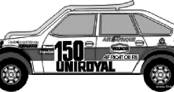 Renault 20 Paris-Dakar (1980) - Рено - чертежи, габариты, рисунки автомобиля