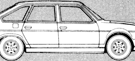Renault 20 TL (1980) - Рено - чертежи, габариты, рисунки автомобиля