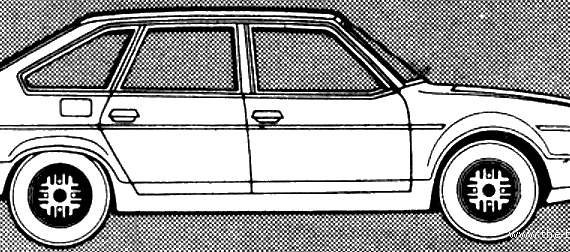 Renault 20 TX (1981) - Рено - чертежи, габариты, рисунки автомобиля