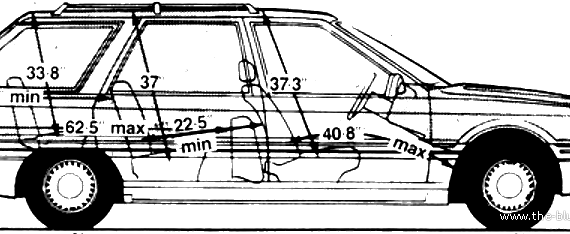 Renault 21 Savanna 2.0 GTX (1986) - Renault - drawings, dimensions, pictures of the car