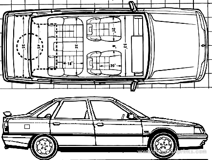 Renault 21 TSX - Renault - drawings, dimensions, pictures of the car