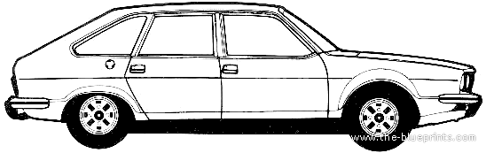 Renault 30TS (1975) - Рено - чертежи, габариты, рисунки автомобиля