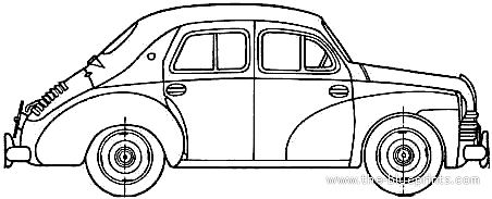 Renault 4CV (1947) - Renault - drawings, dimensions, pictures of the car