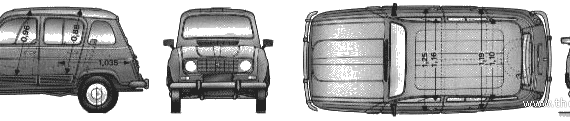 Renault 4GTL - Renault - drawings, dimensions, pictures of the car
