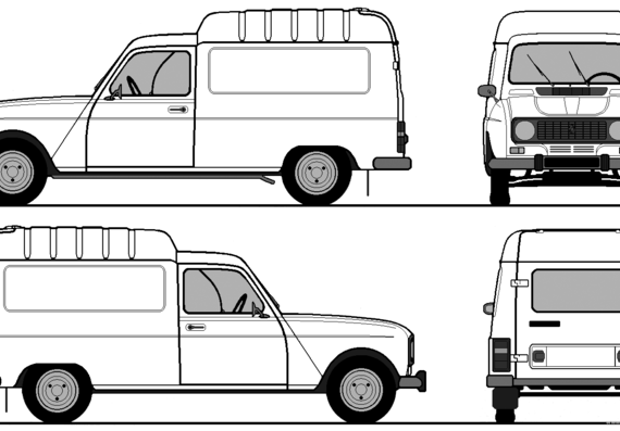 Renault 4 f 6 1 tole - Renault - drawings, dimensions, pictures of the car