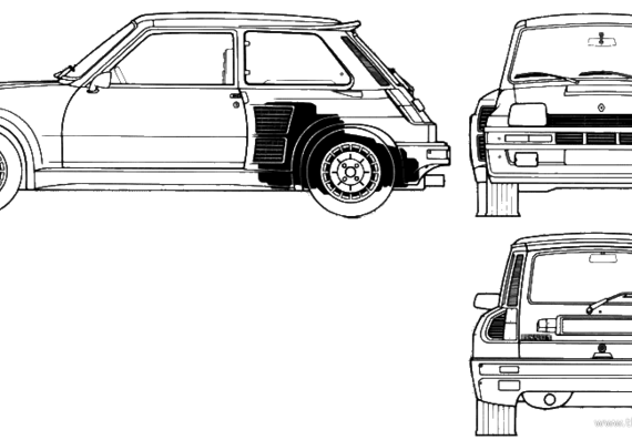Renault 5 GT Turbo - Renault - drawings, dimensions, pictures of the car