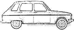 Renault 6TL - Рено - чертежи, габариты, рисунки автомобиля