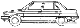 Renault AMC Alliance (1987) - Рено - чертежи, габариты, рисунки автомобиля