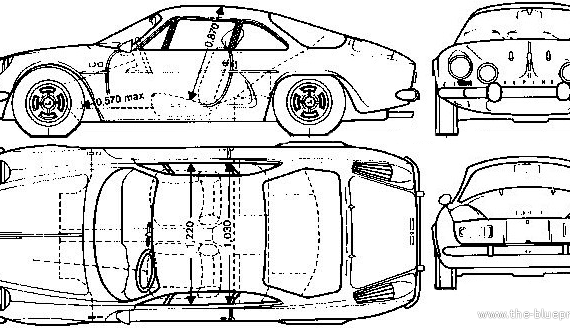 Renault Alpine A110 Berlinette (1976) - Renault - drawings, dimensions, pictures of the car