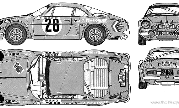 Renault Alpine A110 Monte Carlo 71 - Renault - drawings, dimensions, pictures of the car