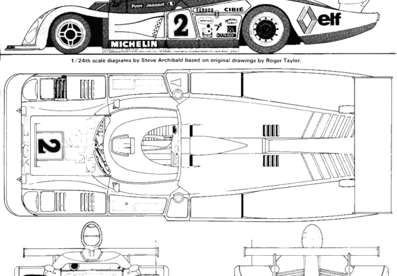 Renault Alpine A 442 B - Renault - drawings, dimensions, pictures of the car