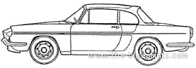 Renault Caravelle - Рено - чертежи, габариты, рисунки автомобиля