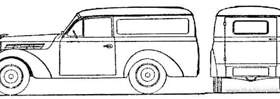 Renault Dauphinoise (1960) - Рено - чертежи, габариты, рисунки автомобиля