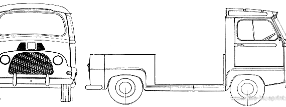 Renault Estafette Base Chase - Renault - drawings, dimensions, pictures of the car