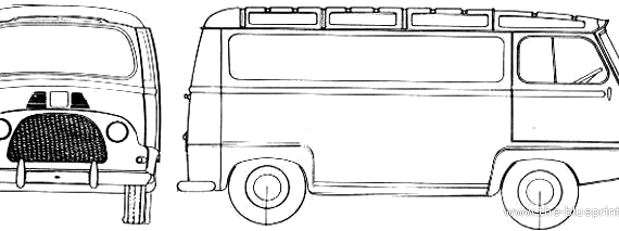 Renault Estafette Fourgon - Renault - drawings, dimensions, pictures of the car