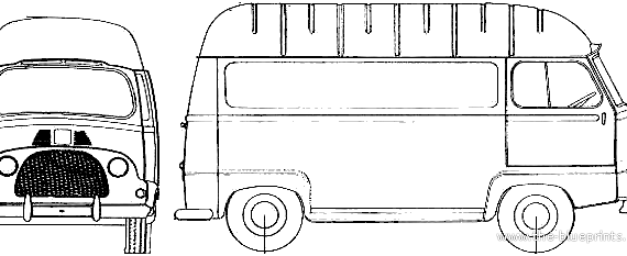 Renault Estafette Fourgon High Roof - Renault - drawings, dimensions, pictures of the car