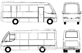 Renault FN 60 E7 Bus - Рено - чертежи, габариты, рисунки автомобиля