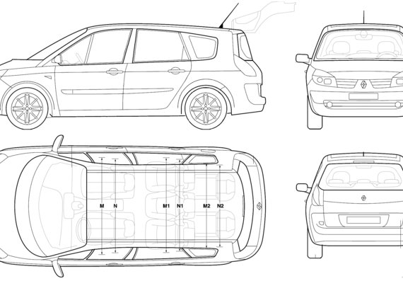 Renault Grande Scenic (2006) - Renault - drawings, dimensions, pictures of the car