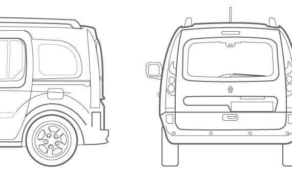 Renault Kangoo (2010) - Renault - drawings, dimensions, pictures of the car