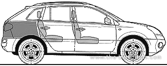 Renault Koleos 2.0 dCi 175 Privilege (2008) - Рено - чертежи, габариты, рисунки автомобиля