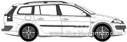 Renault Megane II Break (2005) - Renault - drawings, dimensions, pictures of the car