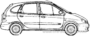 Renault Megane Scenic (2001) - Renault - drawings, dimensions, pictures of the car