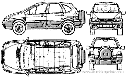 Renault Megane Scenic RX4 - Renault - drawings, dimensions, pictures of the car