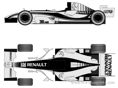 Renault R26 F1 GP (2006) - Рено - чертежи, габариты, рисунки автомобиля