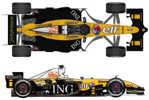 Renault R27 F1 GT (2007) - Renault - drawings, dimensions, pictures of the car