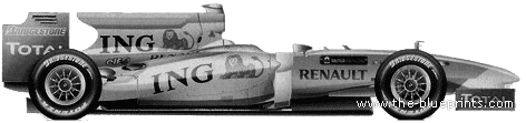 Renault R29 F1 GP (2009) - Рено - чертежи, габариты, рисунки автомобиля