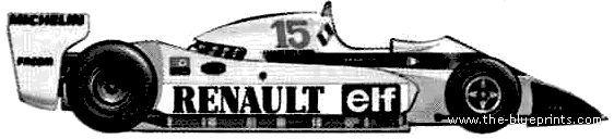 Renault RS 11 F1 (1979) - Рено - чертежи, габариты, рисунки автомобиля