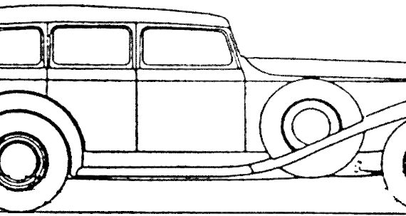 Reo Royale Sedan (1932) - Разные автомобили - чертежи, габариты, рисунки автомобиля